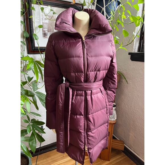 Talbot's Purple Belted Down Puffer Jacket